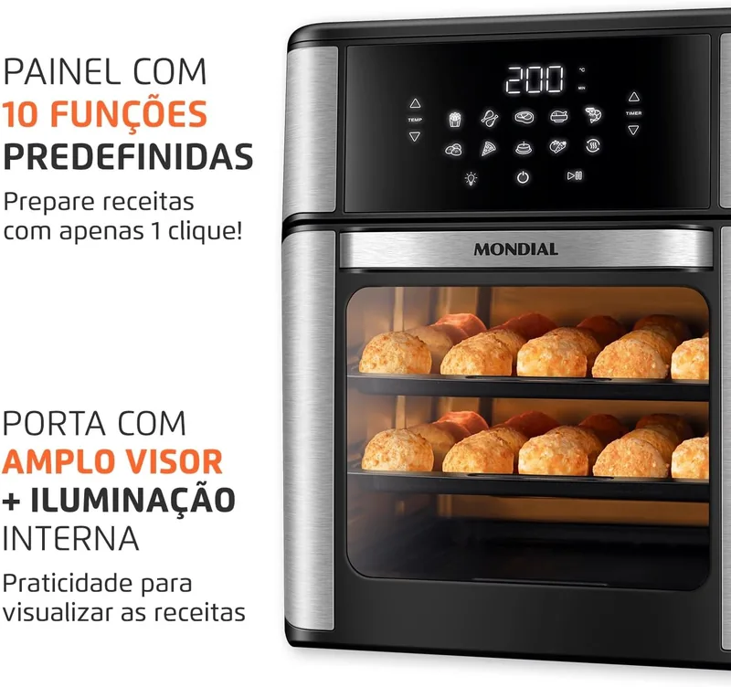 Air Fryer Oven 12L Mondial — imagem 3